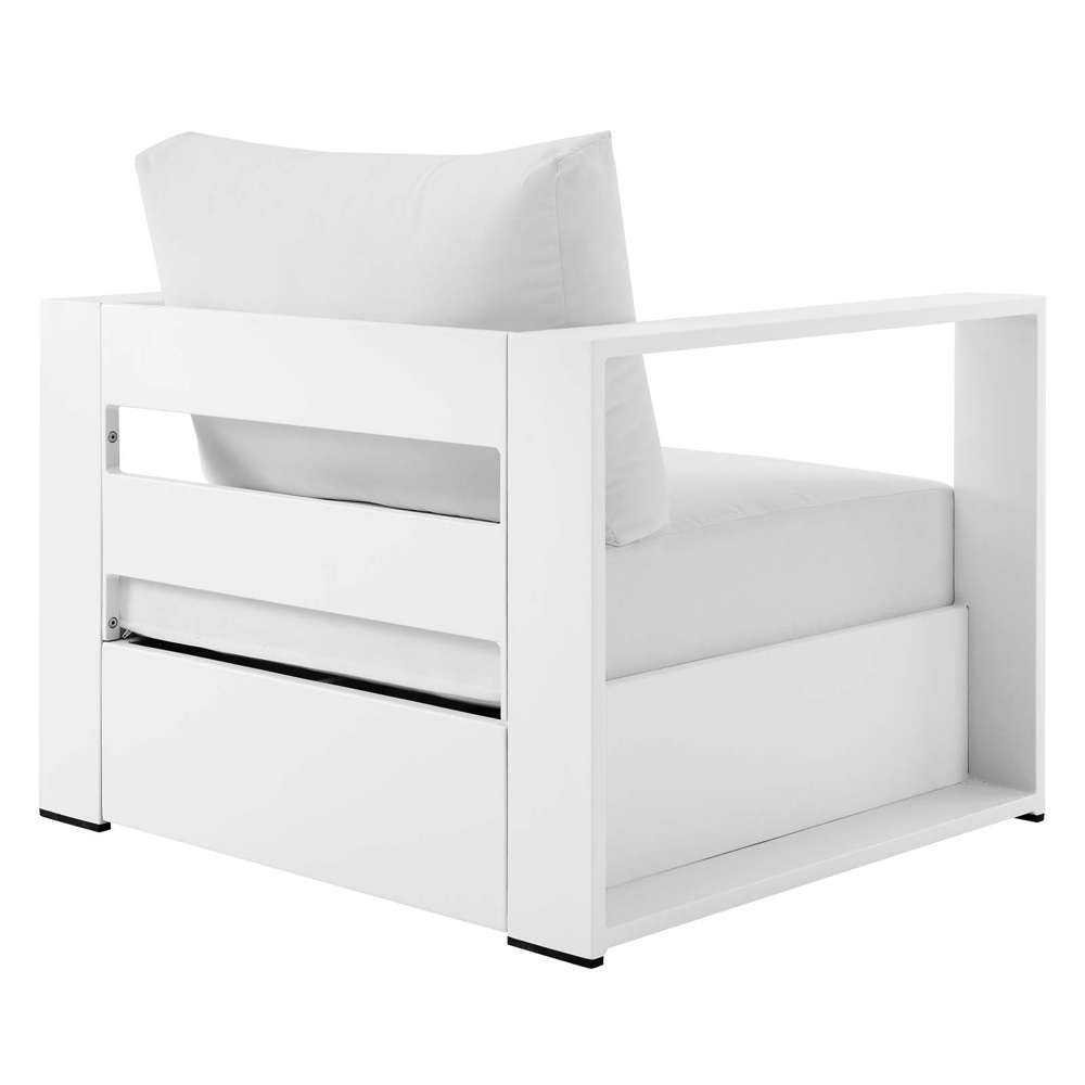 Modway - Tahoe Outdoor Patio Powder-Coated Aluminum Armchair - EEI-5675-WHI-WHI veiw 4