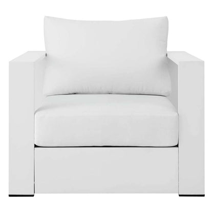 Modway - Tahoe Outdoor Patio Powder-Coated Aluminum Armchair - EEI-5675-WHI-WHI veiw 6