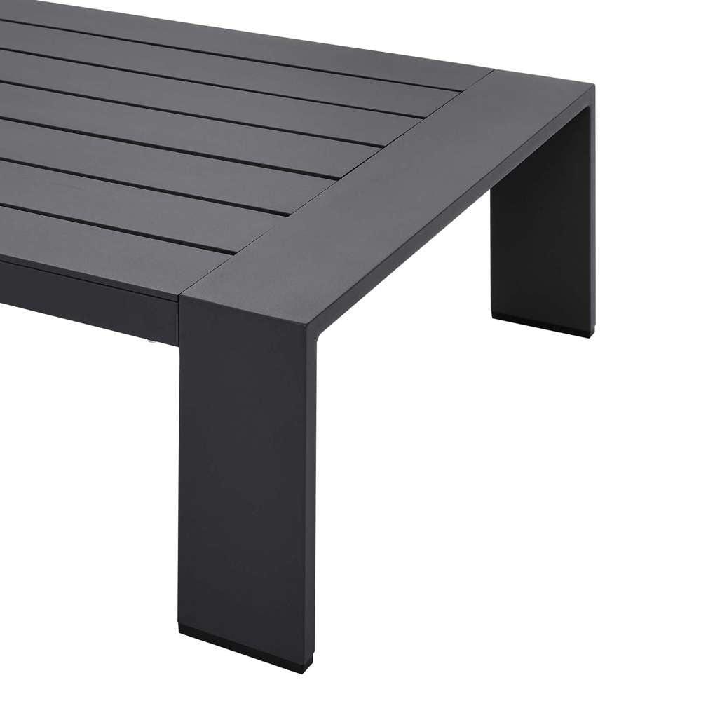 Modway - Tahoe Outdoor Patio Powder-Coated Aluminum Coffee Table - EEI-5677-GRY veiw 4