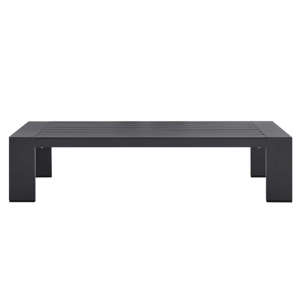 Modway - Tahoe Outdoor Patio Powder-Coated Aluminum Coffee Table - EEI-5677-GRY veiw 5
