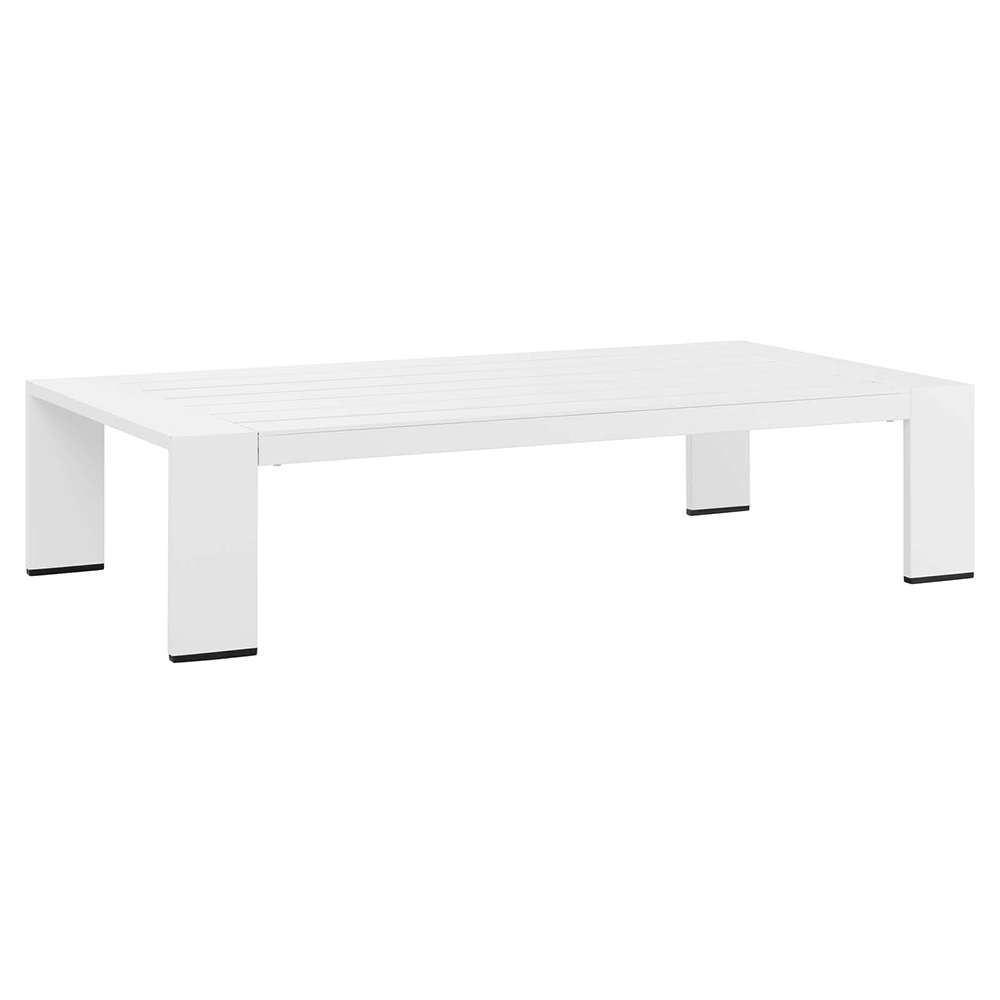 Modway - Tahoe Outdoor Patio Powder-Coated Aluminum Coffee Table - EEI-5677-WHI veiw 1