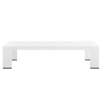 Modway - Tahoe Outdoor Patio Powder-Coated Aluminum Coffee Table - EEI-5677-WHI veiw 5