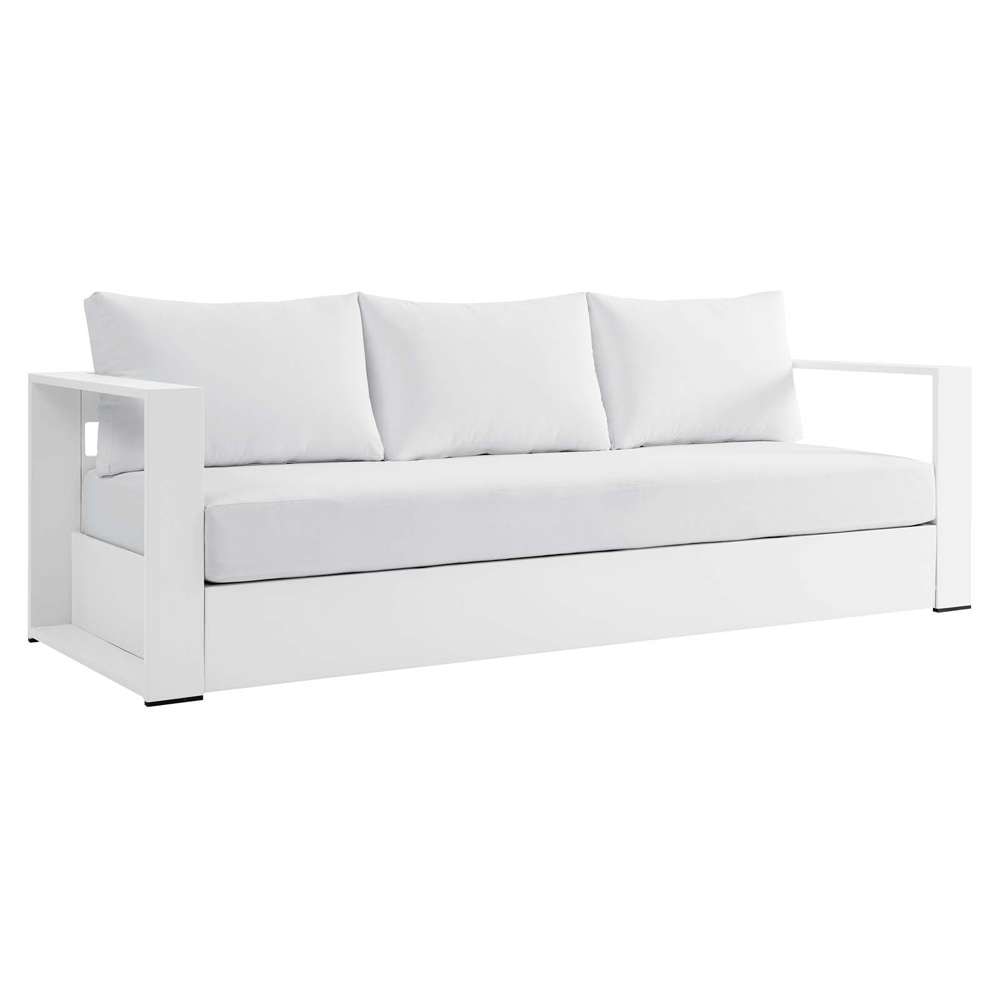 Modway - Tahoe Outdoor Patio Powder-Coated Aluminum Sofa - EEI-5676-WHI-WHI veiw 2