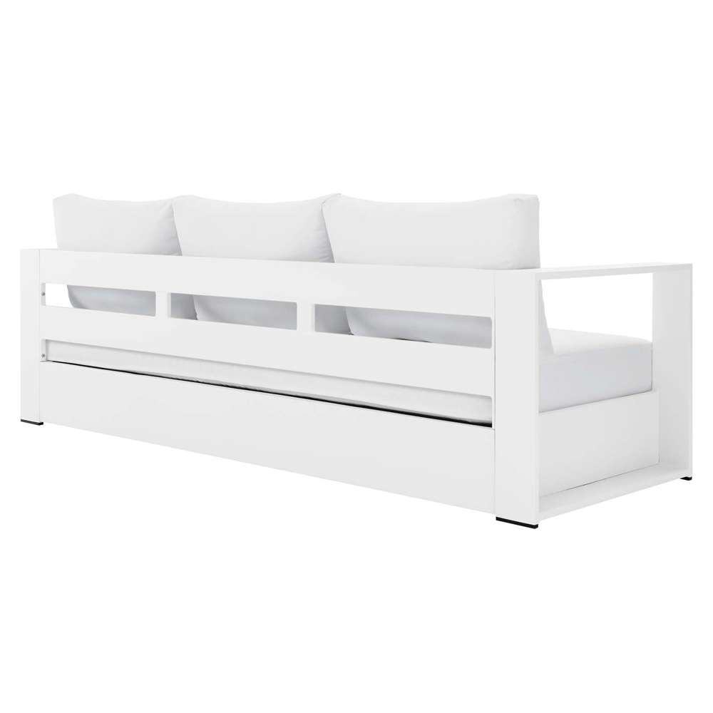 Modway - Tahoe Outdoor Patio Powder-Coated Aluminum Sofa - EEI-5676-WHI-WHI veiw 4