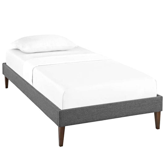 Modway - Tessie Twin Fabric Bed Frame with Squared Tapered Legs - MOD-5895-GRY veiw 1