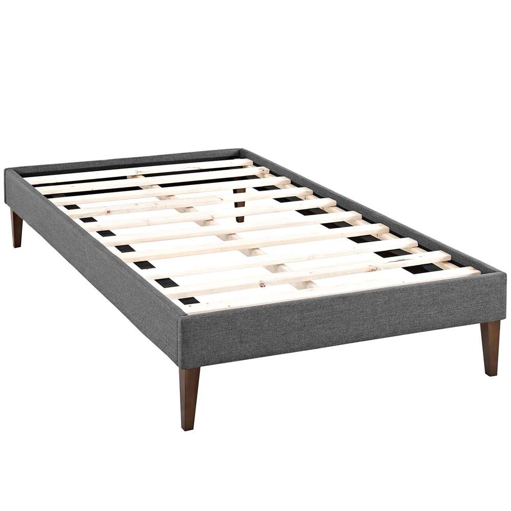 Modway - Tessie Twin Fabric Bed Frame with Squared Tapered Legs - MOD-5895-GRY veiw 3