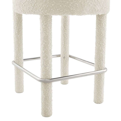 Modway - Toulouse Boucle Fabric Counter Stool - EEI-6383-IVO-SLV veiw 6