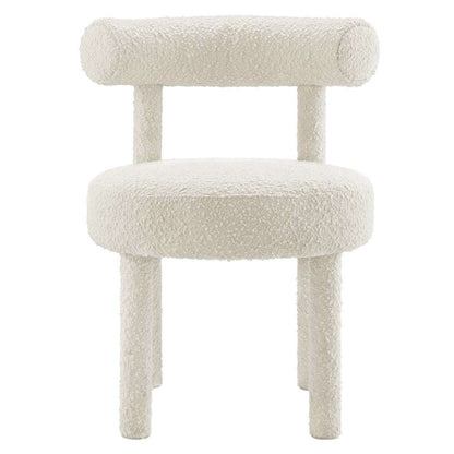 Modway - Toulouse Boucle Fabric Dining Chair - EEI-6387-IVO veiw 5
