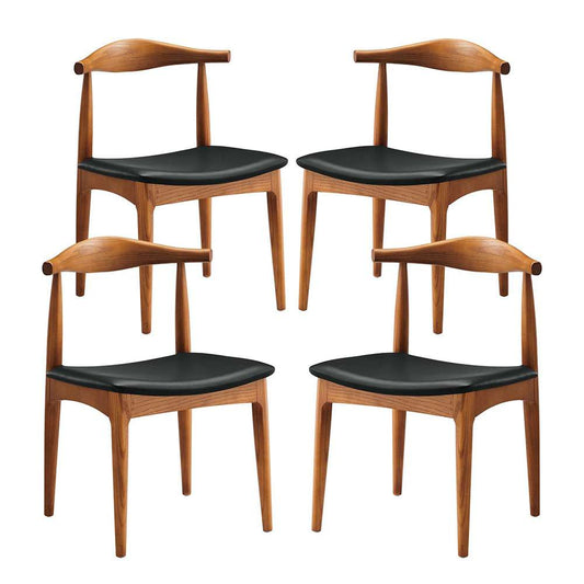 Modway - Tracy Dining Chairs Wood (Set of 4) - EEI-1682-BLK veiw 1