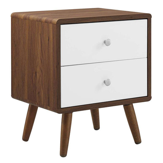 Modway - Transmit 2-Drawer Nightstand - MOD-7017-WAL-WHI veiw 1
