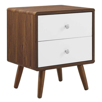 Modway - Transmit 2-Drawer Nightstand - MOD-7017-WAL-WHI veiw 2