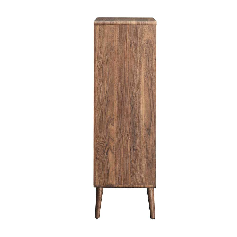 Modway - Transmit Display Cabinet Bookshelf in Walnut White - EEI-6230-WAL-WHI veiw 3