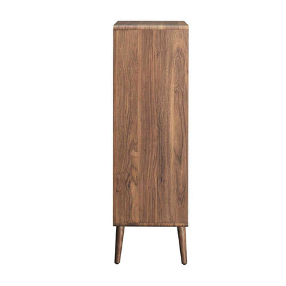 Modway - Transmit Display Cabinet Bookshelf in Walnut White - EEI-6230-WAL-WHI veiw 3
