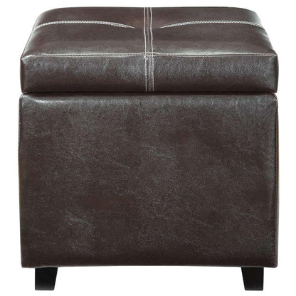 Modway - Treasure Upholstered Vinyl Ottoman - EEI-814-BRN veiw 1