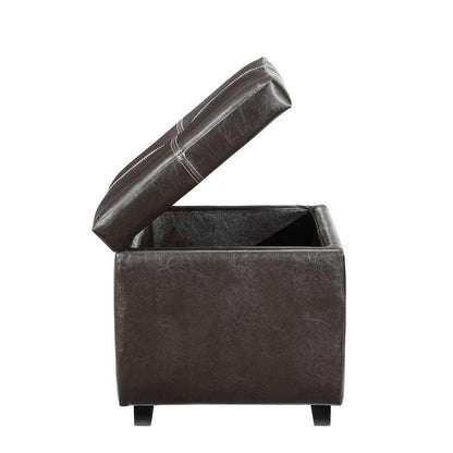 Modway - Treasure Upholstered Vinyl Ottoman - EEI-814-BRN veiw 3
