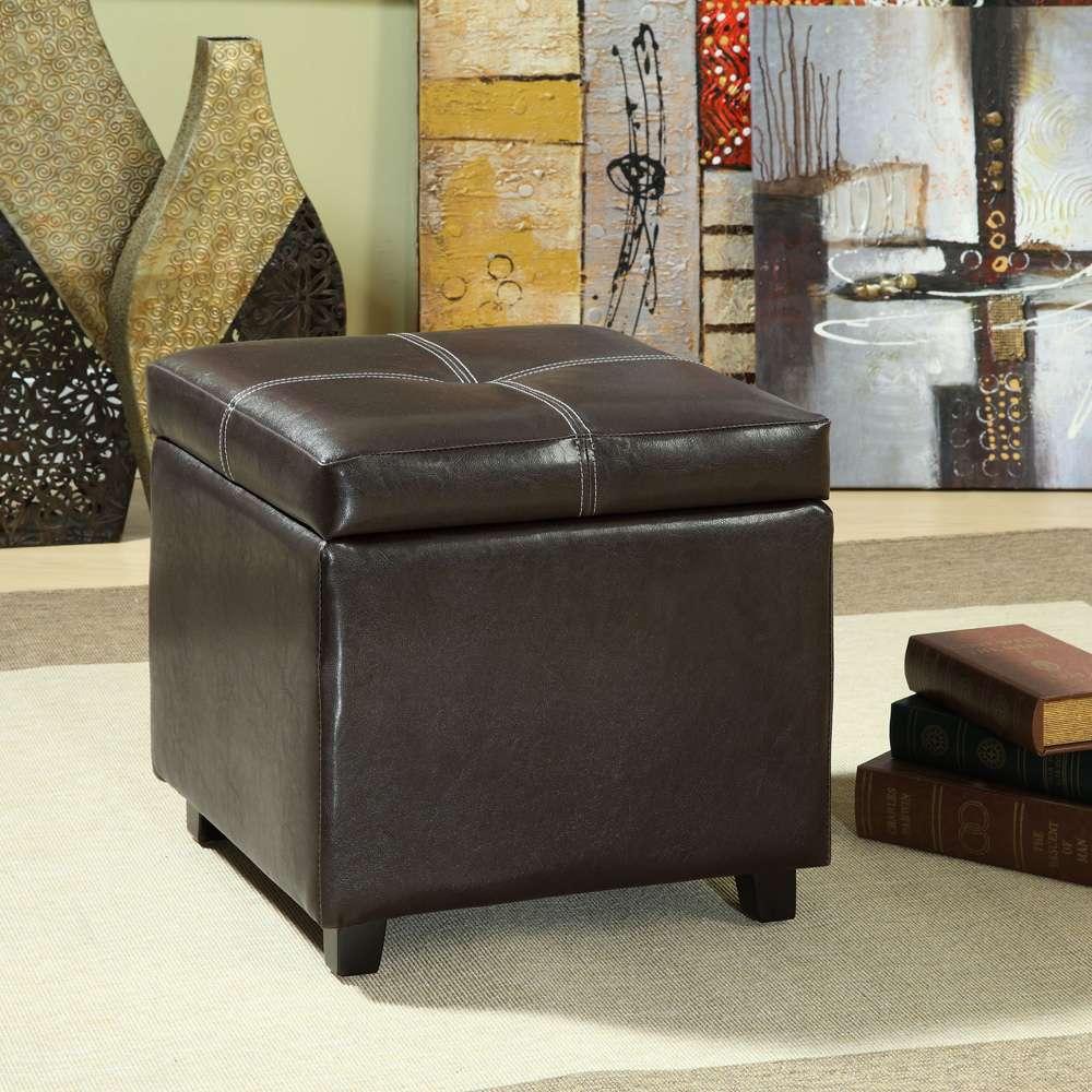 Modway - Treasure Upholstered Vinyl Ottoman - EEI-814-BRN veiw 4