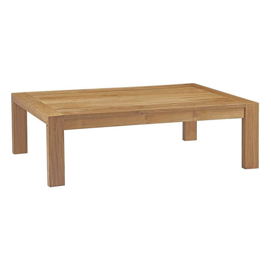 Modway - Upland Outdoor Patio Wood Coffee Table - EEI-2710-NAT veiw 1