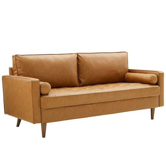 Modway - Valour Upholstered Faux Leather Sofa - EEI-3765-TAN veiw 1