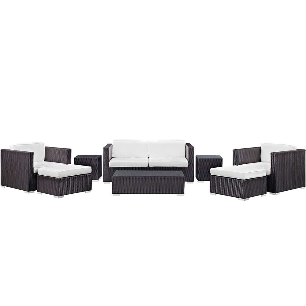Modway - Venice 8 Piece Outdoor Patio Sofa Set - EEI-610-EXP-WHI-SET veiw 1