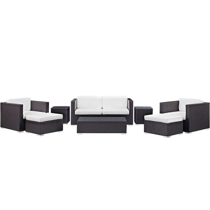 Modway - Venice 8 Piece Outdoor Patio Sofa Set - EEI-610-EXP-WHI-SET veiw 1