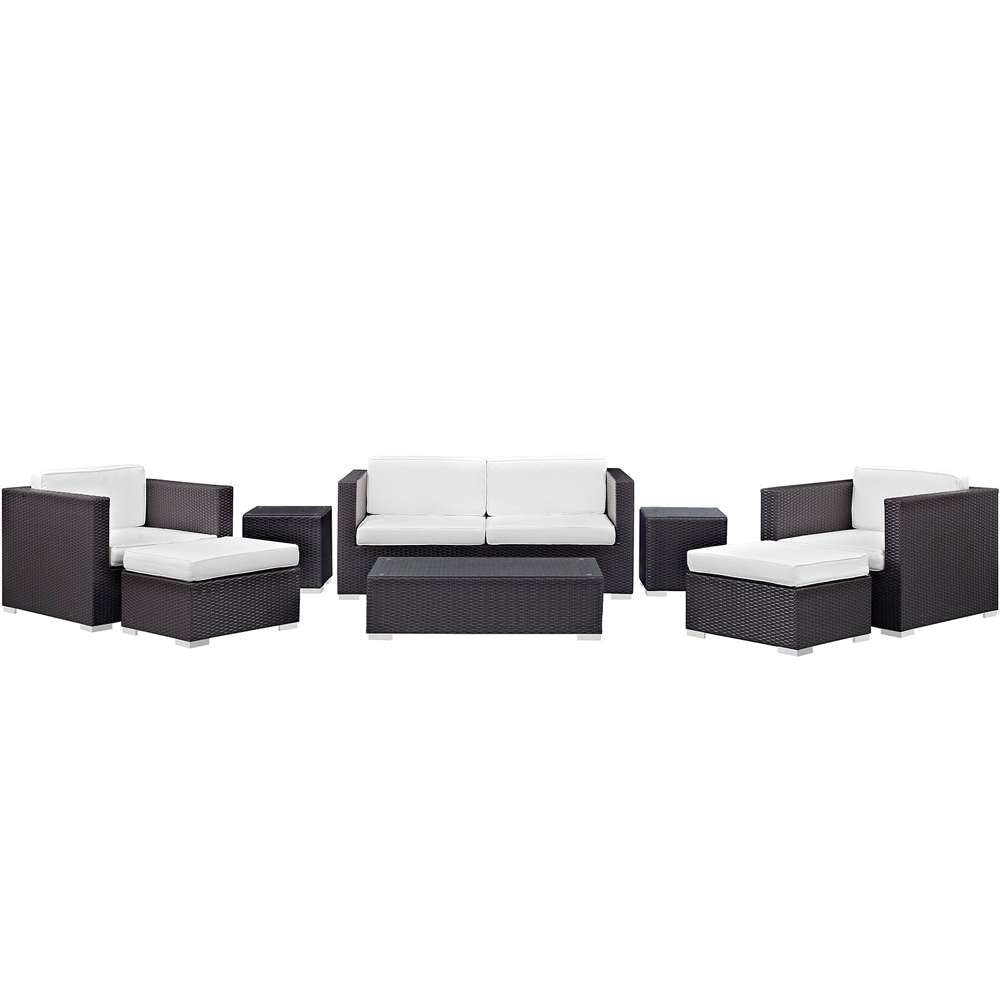 Modway - Venice 8 Piece Outdoor Patio Sofa Set - EEI-610-EXP-WHI-SET veiw 2