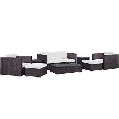 Modway - Venice 8 Piece Outdoor Patio Sofa Set - EEI-610-EXP-WHI-SET veiw 3