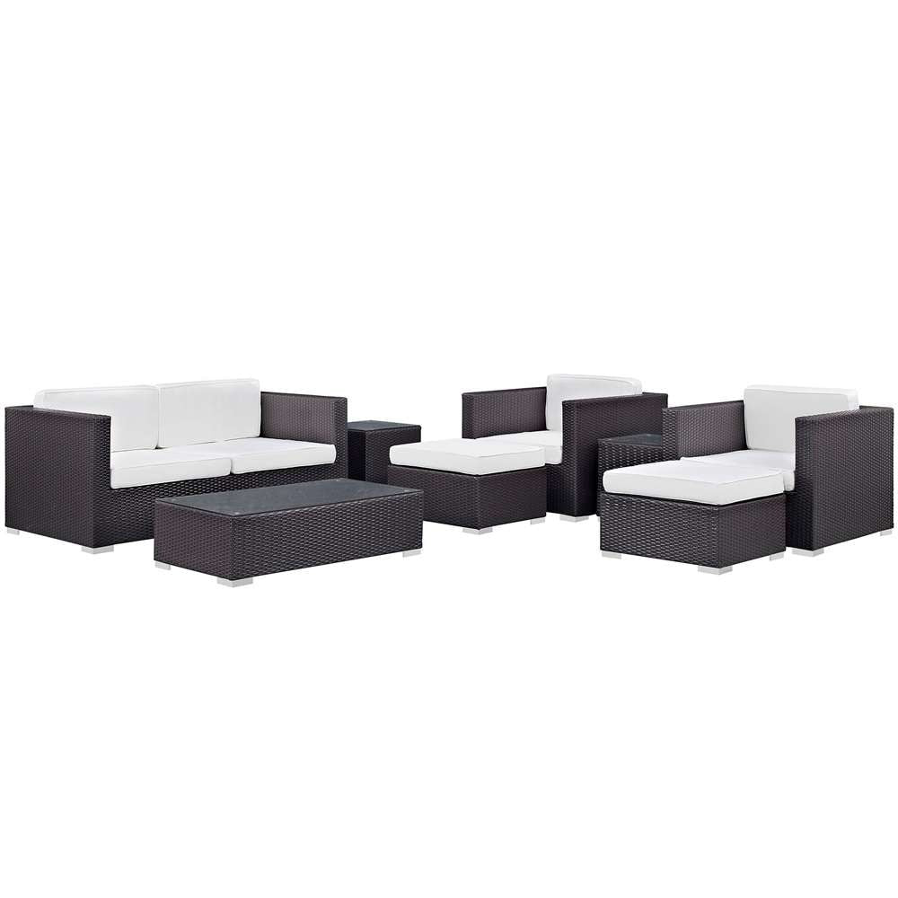 Modway - Venice 8 Piece Outdoor Patio Sofa Set - EEI-610-EXP-WHI-SET veiw 4