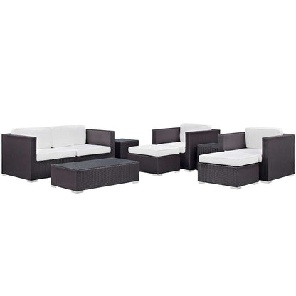 Modway - Venice 8 Piece Outdoor Patio Sofa Set - EEI-610-EXP-WHI-SET veiw 4