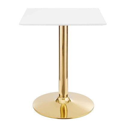 Modway - Verne 24in Square Dining Table - EEI-4545-GLD-WHI veiw 1