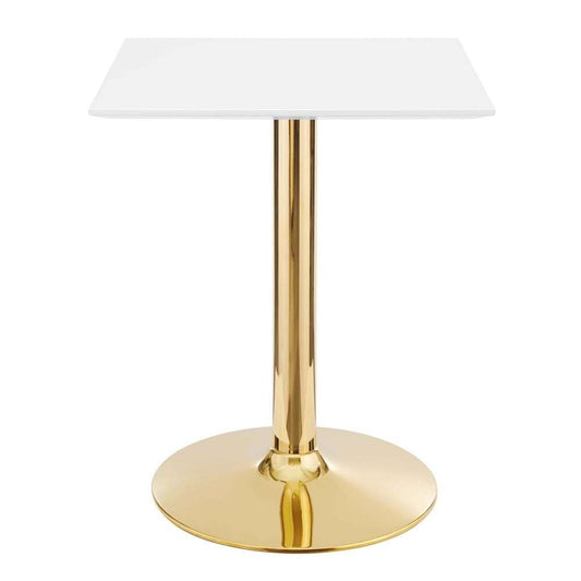 Modway - Verne 24in Square Dining Table - EEI-4545-GLD-WHI veiw 2