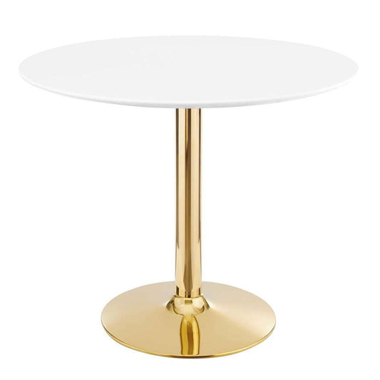 Modway - Verne 35in Dining Table - EEI-4544-GLD-WHI veiw 2