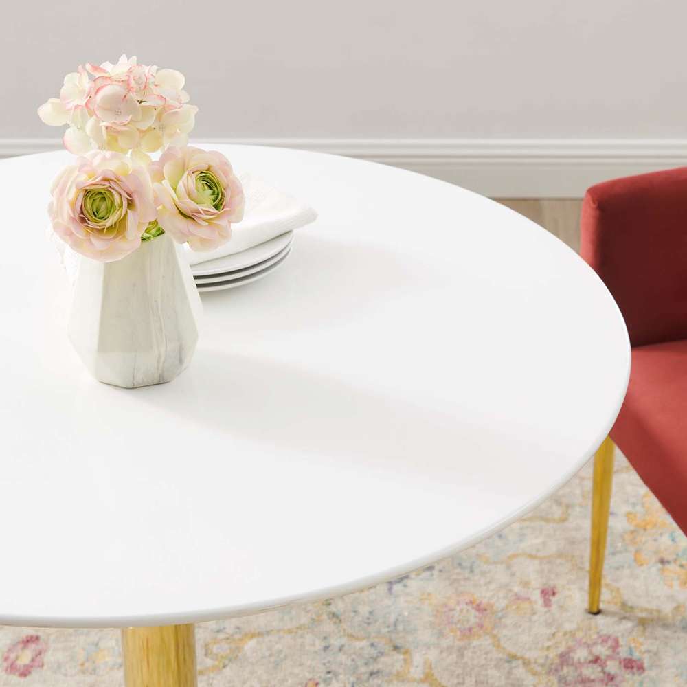 Modway - Verne 35in Dining Table - EEI-4544-GLD-WHI veiw 5