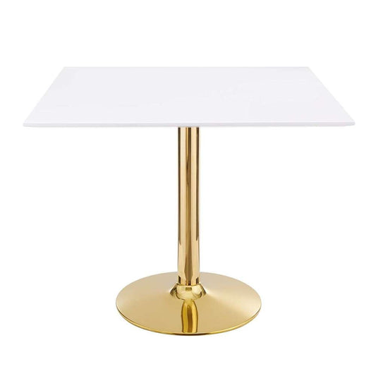 Modway - Verne 35in Square Dining Table - EEI-4547-GLD-WHI veiw 1