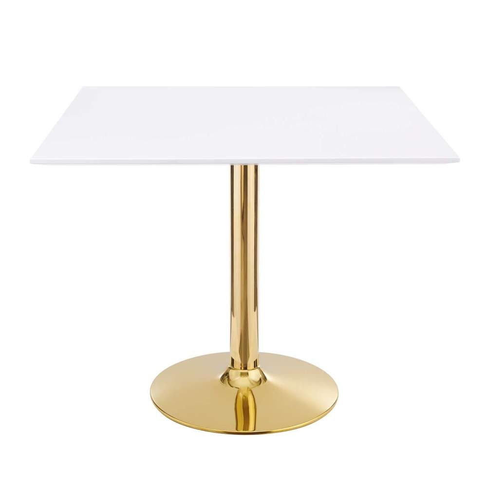 Modway - Verne 35in Square Dining Table - EEI-4547-GLD-WHI veiw 2
