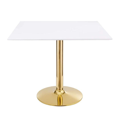 Modway - Verne 35in Square Dining Table - EEI-4547-GLD-WHI veiw 2