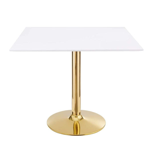 Modway - Verne 35in Square Dining Table - EEI-4547-GLD-WHI veiw 2