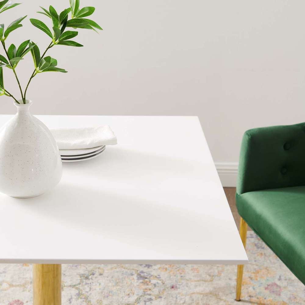 Modway - Verne 35in Square Dining Table - EEI-4547-GLD-WHI veiw 5