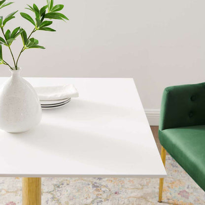 Modway - Verne 35in Square Dining Table - EEI-4547-GLD-WHI veiw 5