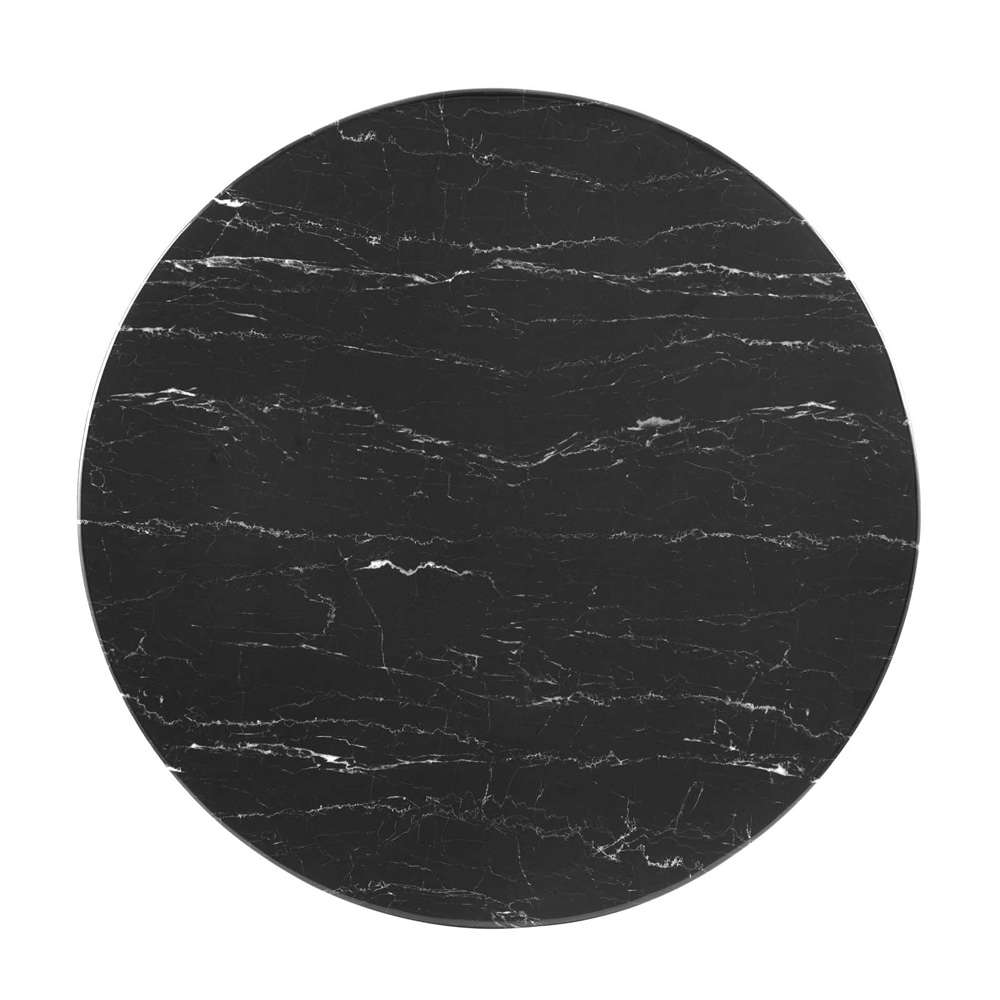 Modway - Verne 40in Artificial Marble Dining Table - EEI-4757-GLD-BLK veiw 3