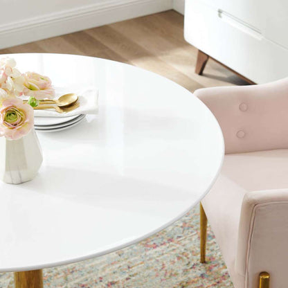 Modway - Verne 40in Dining Table - EEI-4748-GLD-WHI veiw 5