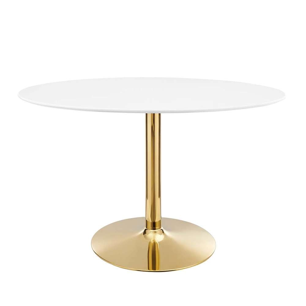 Modway - Verne 48in Oval Dining Table - EEI-4750-GLD-WHI veiw 1