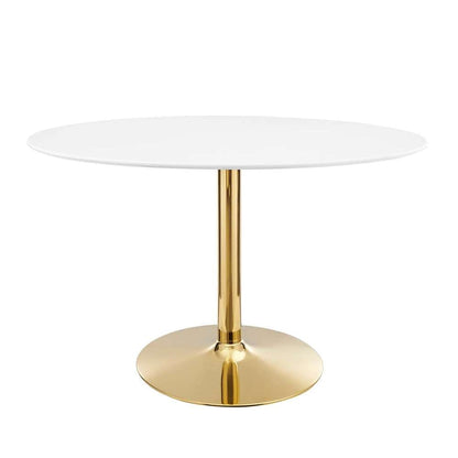 Modway - Verne 48in Oval Dining Table - EEI-4750-GLD-WHI veiw 1
