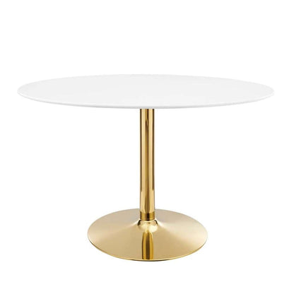 Modway - Verne 48in Oval Dining Table - EEI-4750-GLD-WHI veiw 2