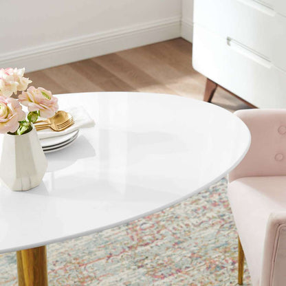 Modway - Verne 48in Oval Dining Table - EEI-4750-GLD-WHI veiw 5