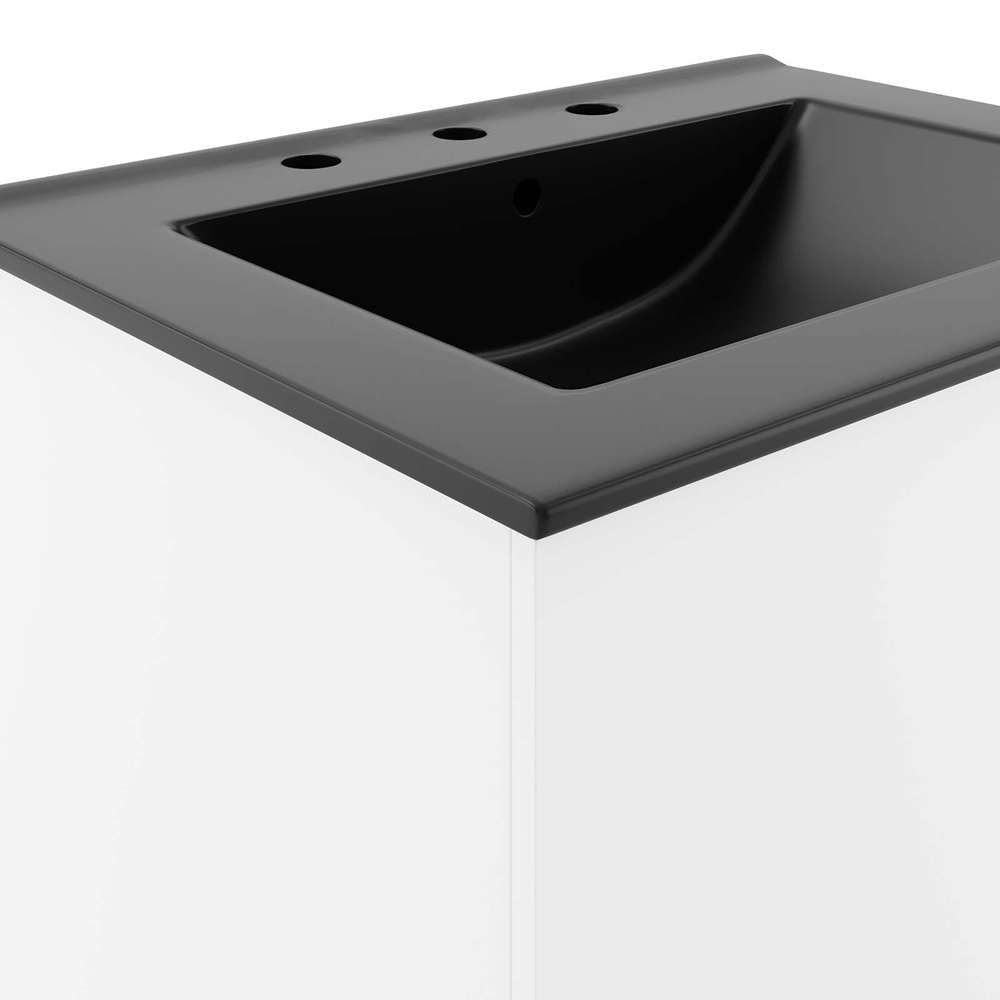 Modway - Vitality 24in Bathroom Vanity - EEI-5782-WHI-BLK veiw 5