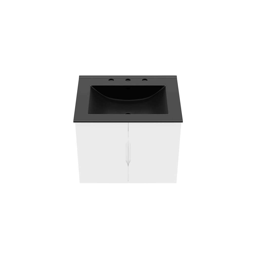 Modway - Vitality 24in Bathroom Vanity - EEI-5782-WHI-BLK veiw 6