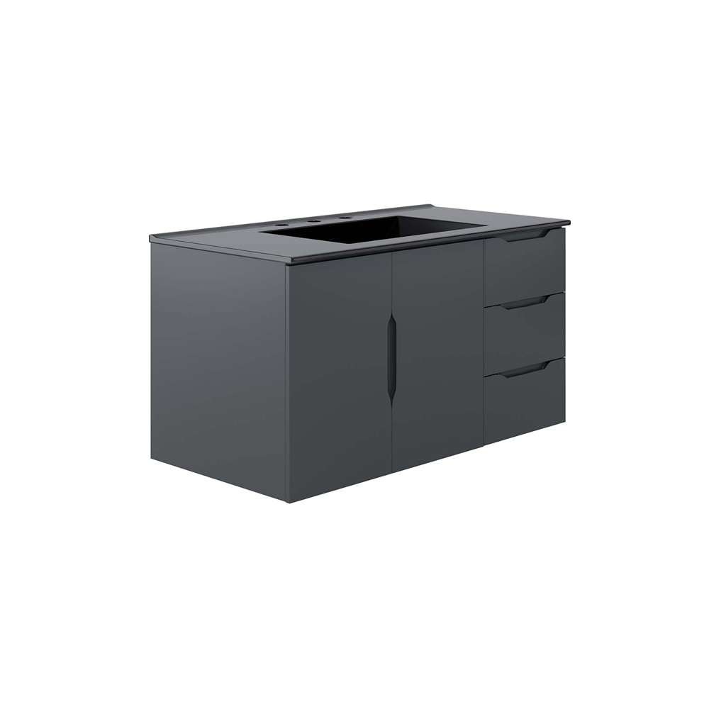Modway - Vitality 36in Bathroom Vanity - EEI-5783-GRY-BLK veiw 2