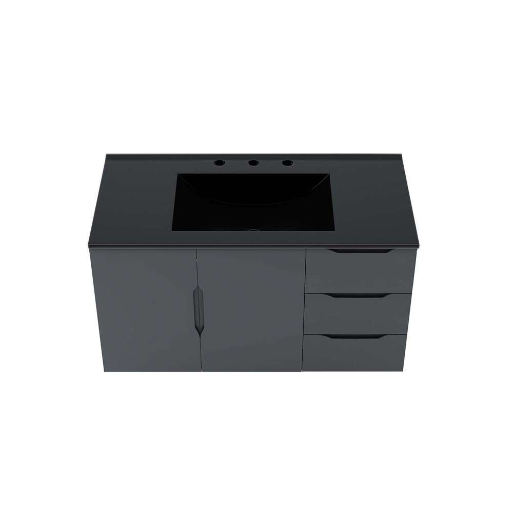 Modway - Vitality 36in Bathroom Vanity - EEI-5783-GRY-BLK veiw 6