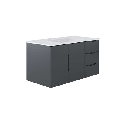 Modway - Vitality 36in Bathroom Vanity - EEI-5783-GRY-WHI veiw 2