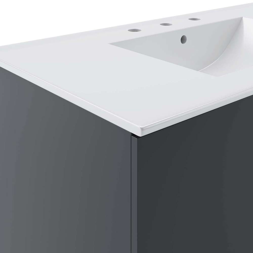 Modway - Vitality 36in Bathroom Vanity - EEI-5783-GRY-WHI veiw 4
